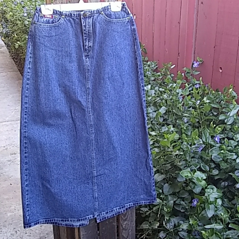 Vintage Ethyl Denim: Long Jean Skirt